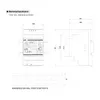 Technical drawing of a power supply unit with dimensions and specifications. Produktbild-Vorschau
