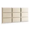 A wall of nine cream-colored upholstered panels arranged in a 3x3 grid. Anteprima dell’immagine prodotto