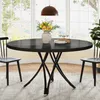 A round dining table with chairs set in a well-lit room with large windows. Anteprima dell’immagine prodotto