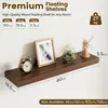 Mensole a parete in legno di noce, 80 cm, set da 2, con Anteprima dell’immagine prodotto 5