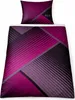 2-tlg. Biber Winter Bettwäsche, 155x220 +80x80 cm, Magenta Produktbild-Vorschau 1