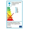 An energy efficiency label for a light fixture with built-in LED lamps. Produktbild-Vorschau