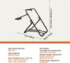 A diagram of a foldable racing wheel stand with dimensions and specifications. Anteprima dell’immagine prodotto