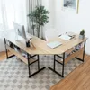 A modern L-shaped desk in a home office setting. Produktbild-Vorschau