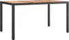 vidaXL Gartentisch mit Holzplatte Schwarz Poly Rattan & Produktbild-Vorschau 1