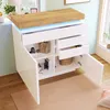 Commode Sweiko, buffet brillant avec 2 portes et 3 tiroirs, Voir les images du produit 12
