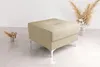 Hocker Textil Neu Modern Weiß Farbe Klein Design Stoff Produktbild-Vorschau 1