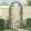 vidaXL Arco da giardino nero, 102 x 50 x 218 cm, acciaio Anteprima dell’immagine prodotto 2