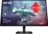 A gaming monitor displaying a futuristic character and marketing information. Produktbild-Vorschau
