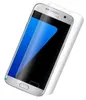 A silver Samsung Galaxy S7 smartphone with a screen protector applied, shown at an angle against a white background. Produktbild-Vorschau