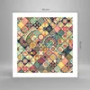 Poster - Poster ohne Rahmen - Blumen Mosaik - 50x50 cm - Produktbild-Vorschau 4