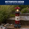 Solar-Leuchtturm-Dekoration für außen, 360° drehbar, 38 cm, Produktbild-Vorschau 5