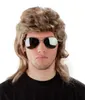 80er Jahre Vokuhila Perücke + verspiegelte Pilotenbrille Produktbild-Vorschau 1