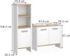 Badezimmermöbel-Set Vicco Karli Weiß/Goldkraft Eiche 2 Produktbild-Vorschau 2