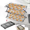 INF Kuchen Kühlregal Dreistöckig Edelstahl Faltbar Backen Produktbild-Vorschau 4
