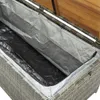 vidaXL Gartenbank mit Stauraum 120 cm Poly Rattan Grau Produktbild-Vorschau 6