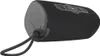 A black cylindrical Bluetooth speaker with a gray end cap and a black rope loop attached. Náhľad obrázku produktu