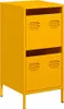 A yellow metal cabinet with two doors and ventilation holes. Podgląd zdjęcia produktu