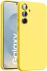 A yellow phone case is shown on a white background, with a phone partially visible underneath. Náhled obrázku produktu