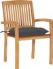 vidaXL Chaises de jardin empilables avec coussins 4 pcs. Voir les images du produit 2