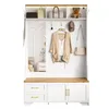 Multifunktionaler Flur- & Schuhschrank mit LED-Beleuchtung, Produktbild-Vorschau 1