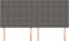 vidaXL Kopfteil Grau 160x5x118/128 cm Kunstleder Produktbild-Vorschau 3