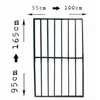 Fenstergitter ausziehbar 55 × 95 bis 100 × 165 cm Schwarz – Produktbild-Vorschau 5