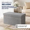 CASARIA® Sitzbank mit Stauraum Faltbar Grau 80x40x40cm Produktbild-Vorschau 2