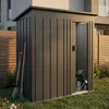 Aga Casetta da giardino 163x182x89 cm Grigio scuro Anteprima dell’immagine prodotto 4
