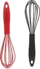 Silikon-Schneebesen, 2er-Pack, Rot und Schwarz, 25,4 cm, Produktbild-Vorschau 1
