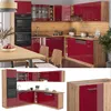 Eckküche Vicco R-Line Rot Hochglanz/Goldkraft Eiche 247 x Produktbild-Vorschau 5