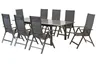 Merxx Gartenmöbel Set Taviano 9tlg, 8 Klappsessel, Semi Produktbild-Vorschau 1