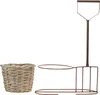 Rustikaler Blumentopf mit Vintage Gartenwerkzeug-Deko Braun Produktbild-Vorschau 3