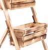 Dřevěný stojan na květiny EcoDeco s plamenným povrchem a 3 Náhled obrázku produktu 5