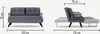 2-místná pohovka Sando 2-Seater - Grey, Šedá Náhled obrázku produktu 7
