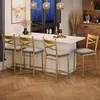 Barhocker 4er Set Sitzhöhe 56 cm Metall X Rückenlehne Produktbild-Vorschau 5
