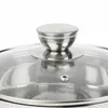 A close-up view of the lid of a stainless steel pot. Produktbild-Vorschau