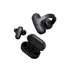A set of black wireless earbuds and their charging case are displayed against a white background. Voir les images du produit