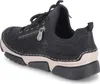 A black Rieker sneaker with a beige sole is shown from the side. Anteprima dell’immagine prodotto