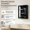 K-Möbel szklana gablota ścienna w kolorze czarnym (80x60x25 Podgląd zdjęcia produktu 2