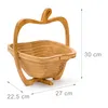 Relaxdays Faltkorb Apfel, HBT: 30 x 27 x 22,5 cm, Klappkorb Produktbild-Vorschau 4