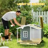 PawHut – psí bouda, povětrnostně odolná, vyvýšená dřevěná Náhled obrázku produktu 5