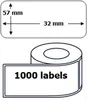 11354 S0722540 (57mm x 32mm) Etiketten kompatibel für DYMO Produktbild-Vorschau 4