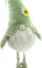 A decorative gnome figure with a green hat adorned with a sunflower. Voir les images du produit