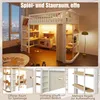 Hochbett Kinderbett mit Verdunkelungsvorhängen,individuell Produktbild-Vorschau 4