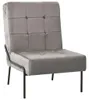 vidaXL Relaxstuhl 65x79x87 cm Hellgrau Samt Produktbild-Vorschau 7