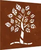 vidaXL Garten-Wanddeko 55x55 cm Cortenstahl Baum-Design Produktbild-Vorschau 1