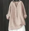 Elegantná dámska ľanová blúzka - letná blúzka s dlhým Náhľad obrázku produktu 3