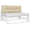 vidaXL Palettenkissen Beige 120x40x12 cm Stoff Produktbild-Vorschau 3