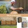 Stojan na palivové drevo vonkajší kovový pozinkovaný Náhľad obrázku produktu 7